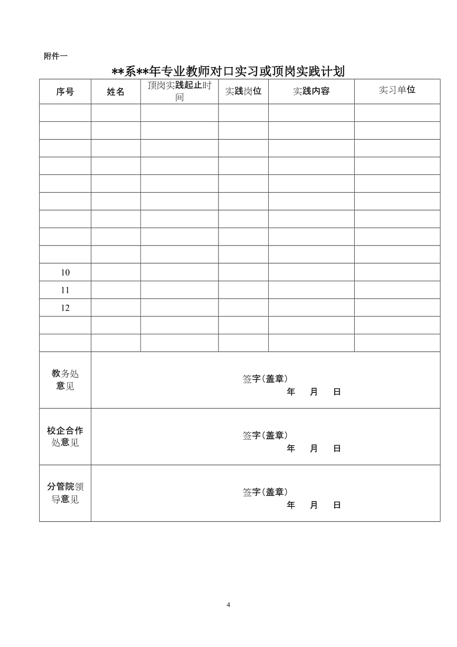 (2020年)企业管理制度工程职业学院专业教师到行业企业对口实习或顶岗实践管理办法_第4页