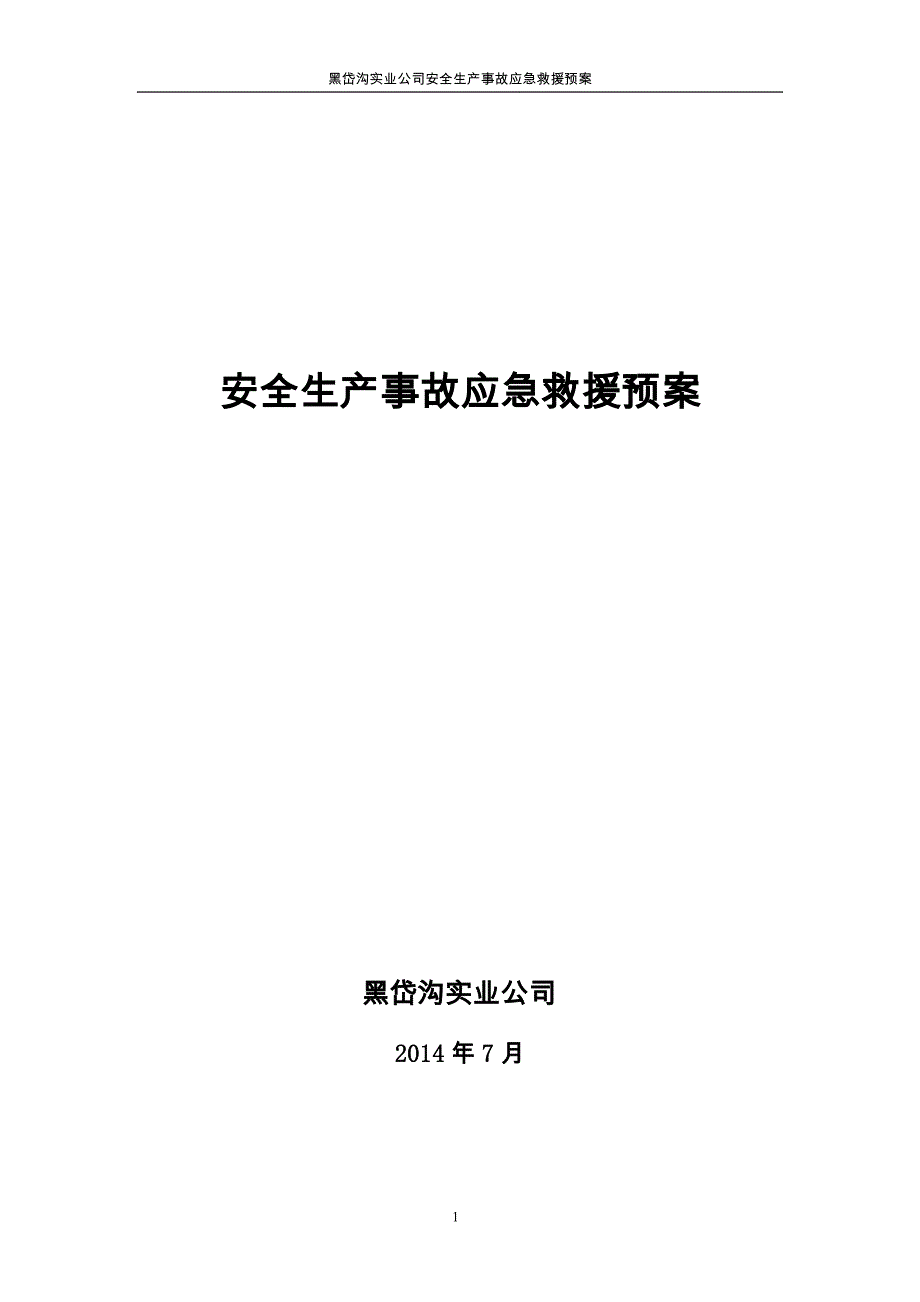 (2020年)企业应急预案某实业公司安全生产事故应急救援预案_第1页