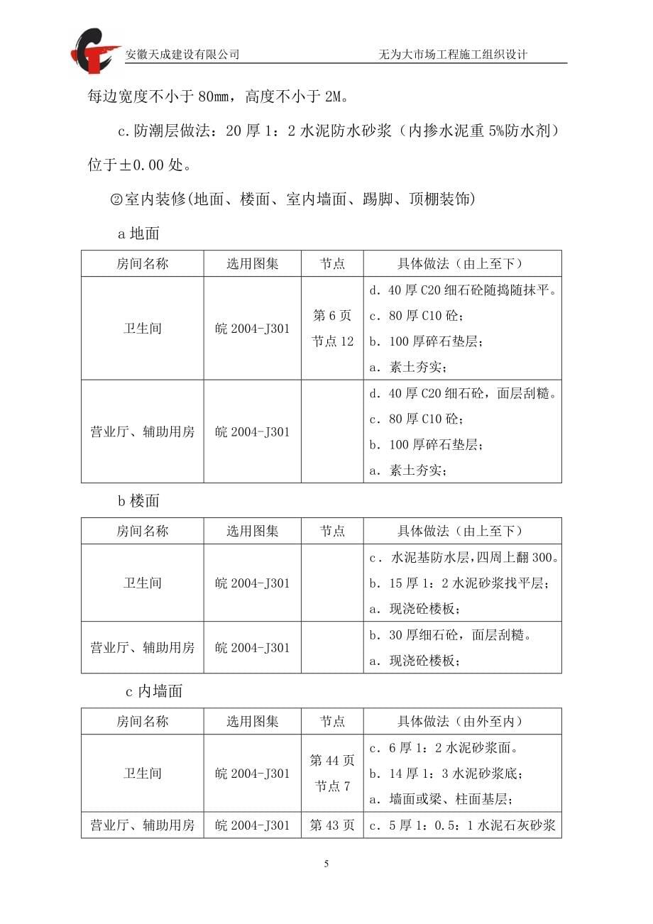 (2020年)企业组织设计无为建材大市场无为施工组织设计_第5页