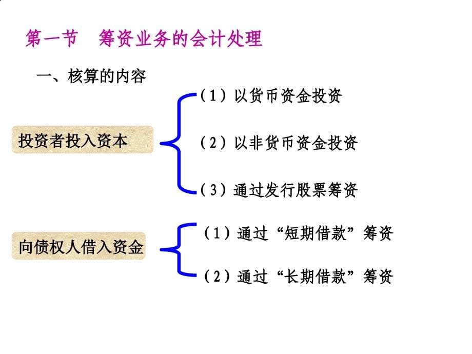 {业务管理}第三章第一节筹资业务的会计处理_第5页