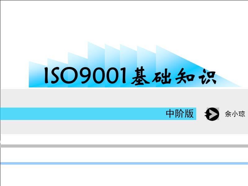 {品质管理质量认证}二十分钟让你明白ISO9000的基础知识中阶版_第1页