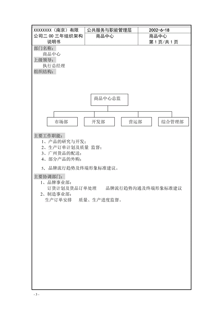 (2020年)企业组织设计年新组织架构说明书_第3页