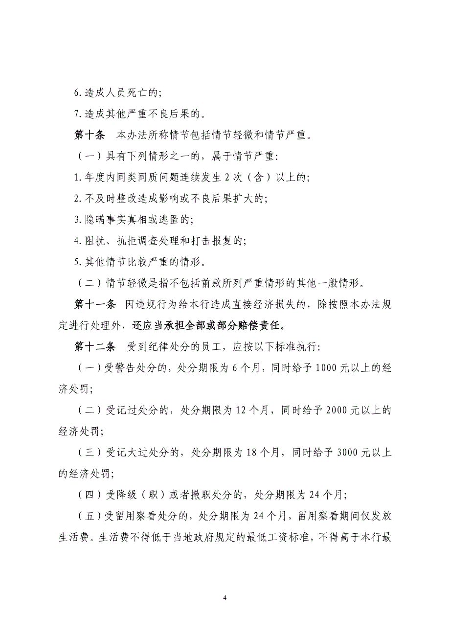 (2020年)企业管理制度某公司员工违规行为处罚管理办法_第4页