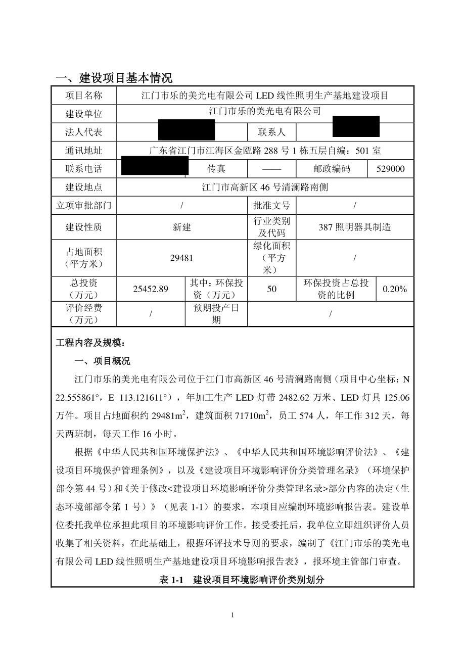 LED线性照明生产基地建设项目环评报告表_第3页