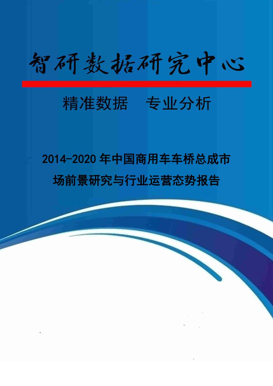 (2020年)运营管理商用车车桥总成市场前景研究与行业运营_第1页