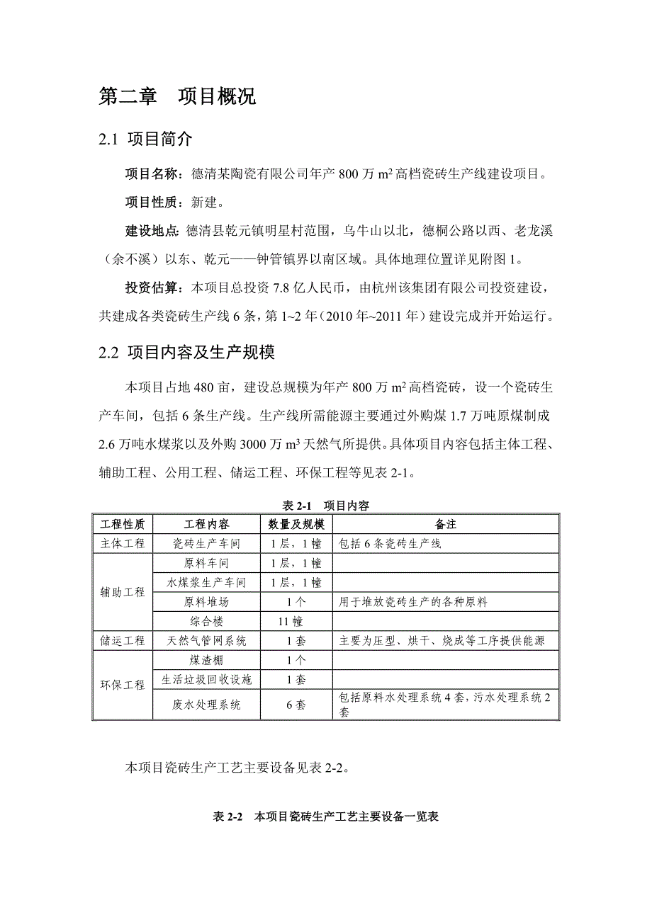 (2020年)项目管理项目报告德清某陶瓷公司年产800万m2高档瓷砖生产线建设项目环境_第4页