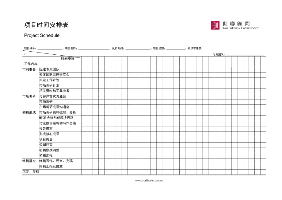 (2020年)项目管理项目报告02市调准备项目时间安排表_第1页