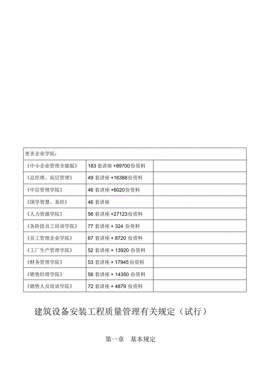 建筑设备安装工程质量管理有关规定_第1页