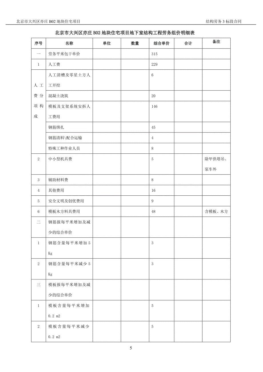 (2020年)项目管理项目报告中建二局某市某住宅项目结构劳务合同_第5页