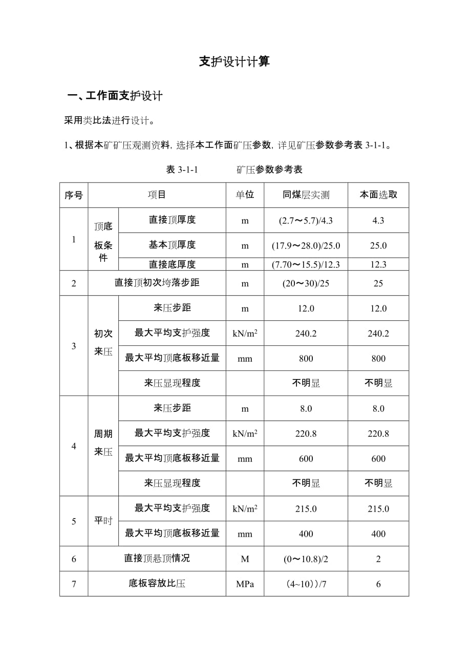 支护设计计算_第1页