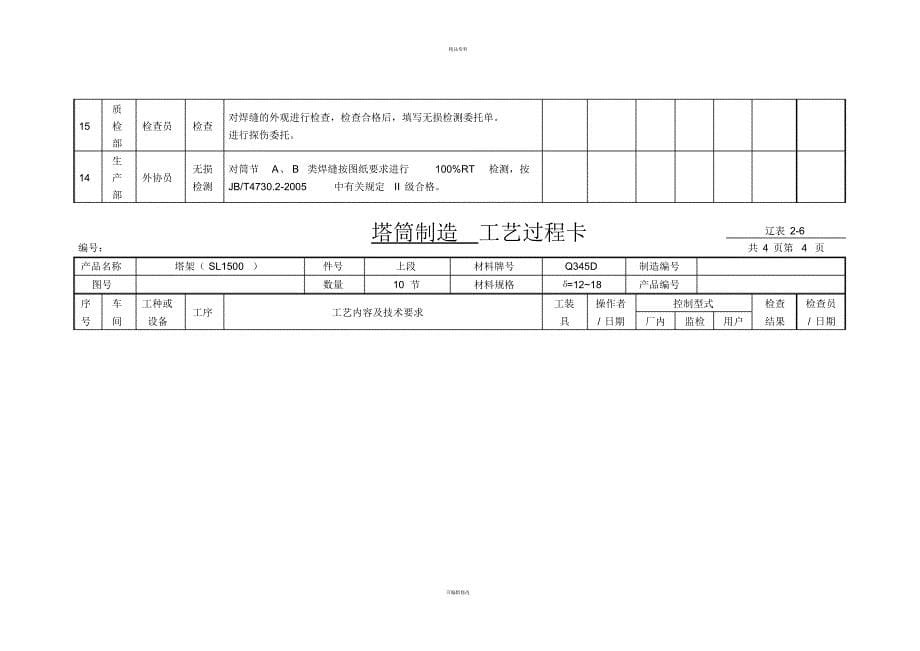 风机塔筒-工艺过程卡[整理]_第5页