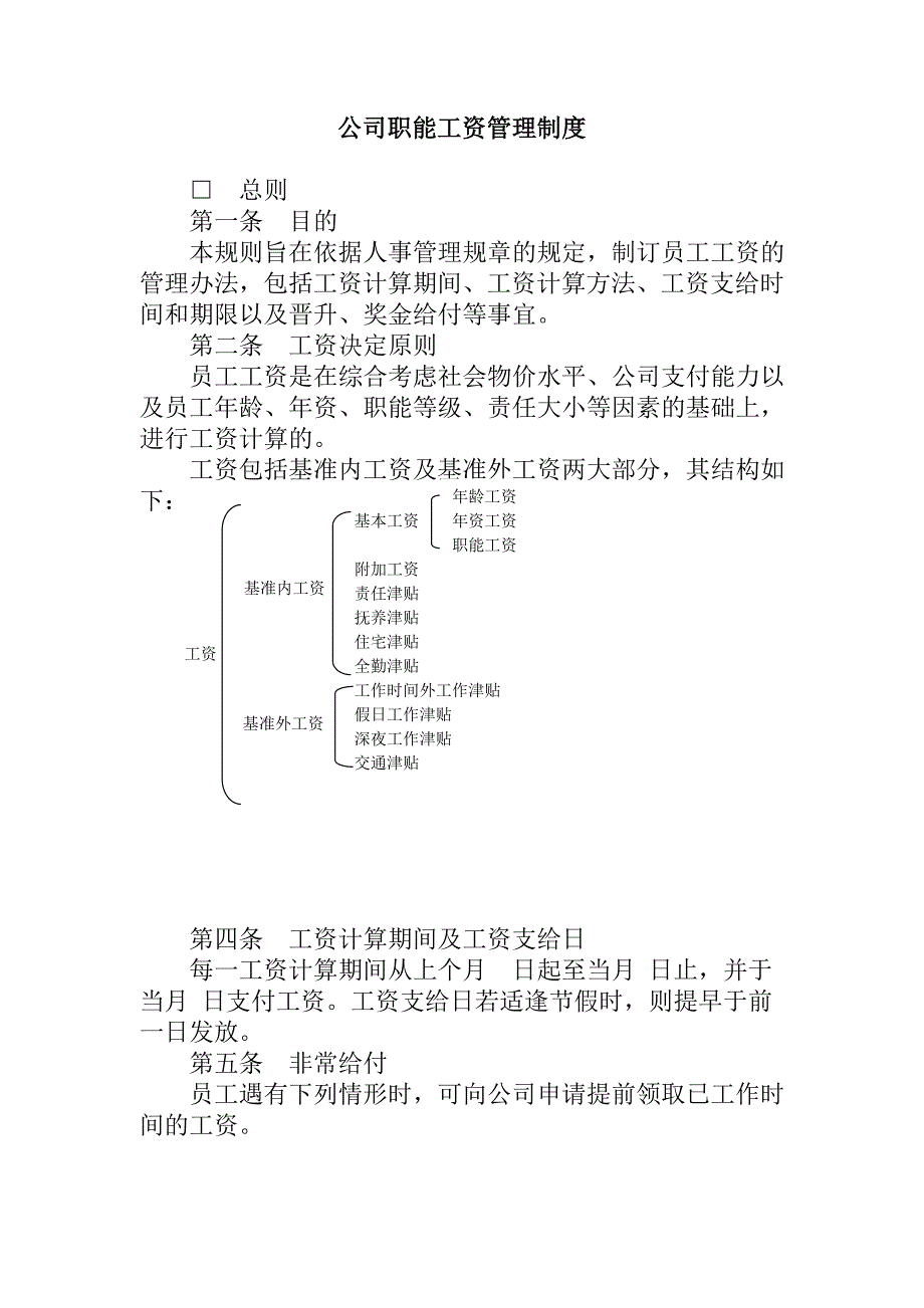 (2020年)企业管理制度职工工资管理制度_第1页