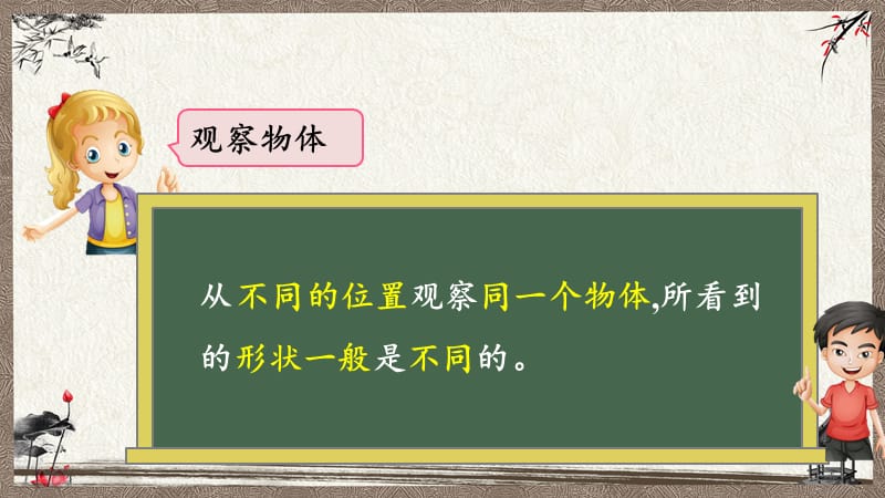 北京课改版一年级上册数学《 7.4 观察物体、平移与旋转》教学课件_第3页