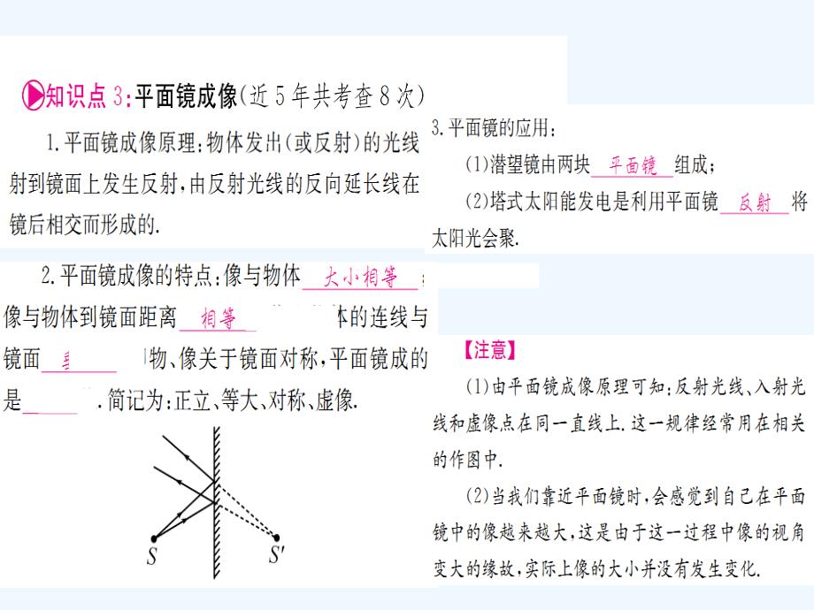 中考物理第一轮考点系统复习-第三章-光现象课件_第4页