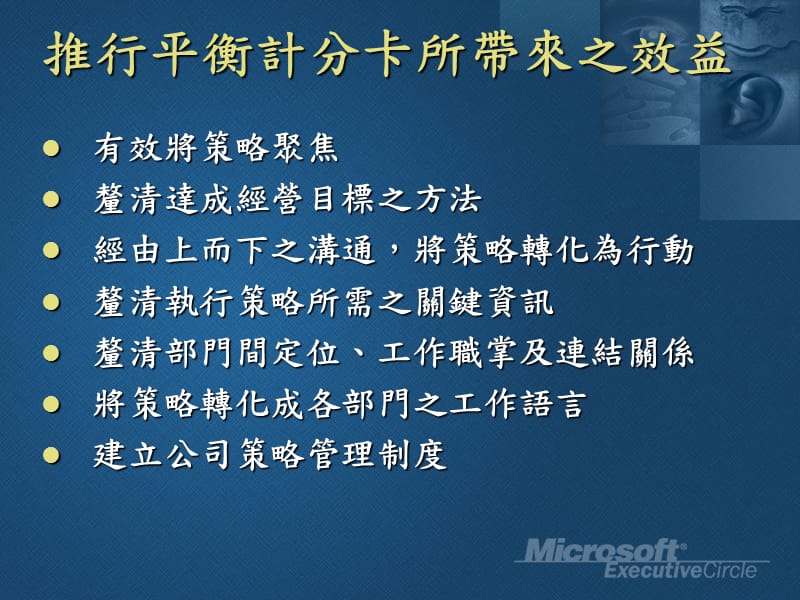 {工作考评平衡计分卡}微软平衡计分卡架构2_第1页