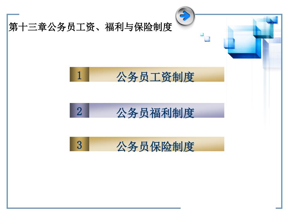 {人力资源福利待遇体系}第十章公务员工资福利与保险制度_第1页