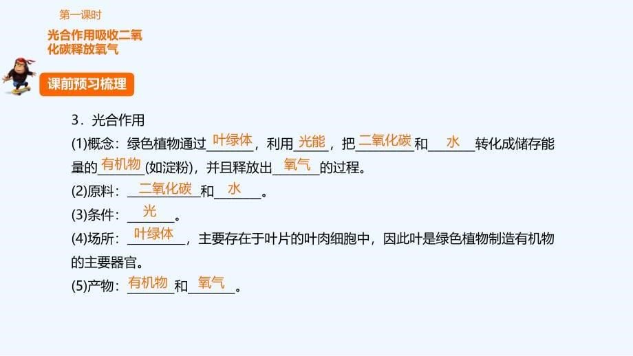 中考生物复习第九章-绿色植物与生物圈中的碳－氧平衡课件_第5页