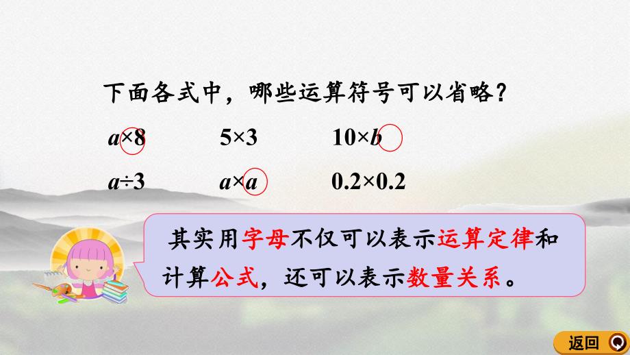 人教版五年级数学上册第五单元《5.1.4 用字母表示数量关系（1）》精品课件_第2页