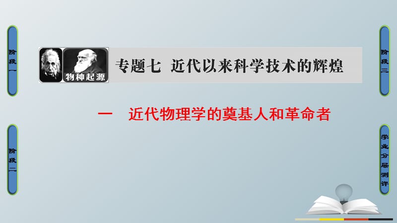 高中历史专题7近代以来科学技术的辉煌1近代物理学的奠基人和革命者课件人民版必修3_第1页