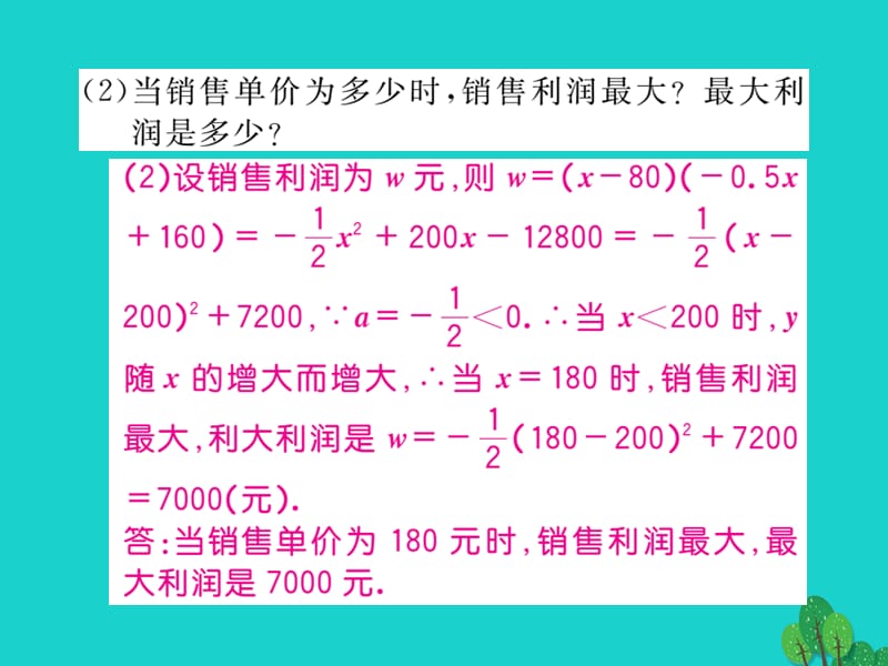 九年级数学下册专项训练九函数的实际应用课件（新版）沪科版_第3页