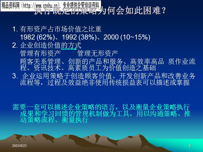 {工作考评平衡计分卡}纺织行业平衡计分卡的探讨与应用ppt53页_第4页