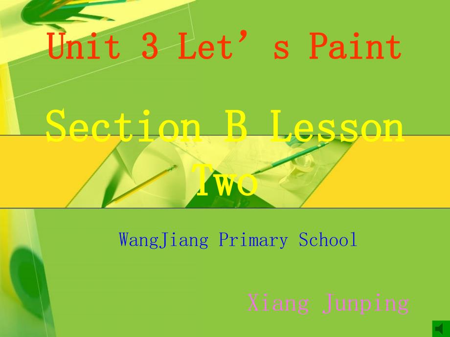 三年级英语上册Unit3 Let’s PaintLet’s learn第二课时课件_第1页