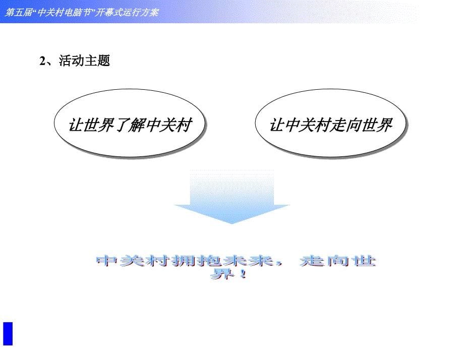 {企业通用培训}培训讲义第六届中关村电脑节开幕式运行方案_第5页