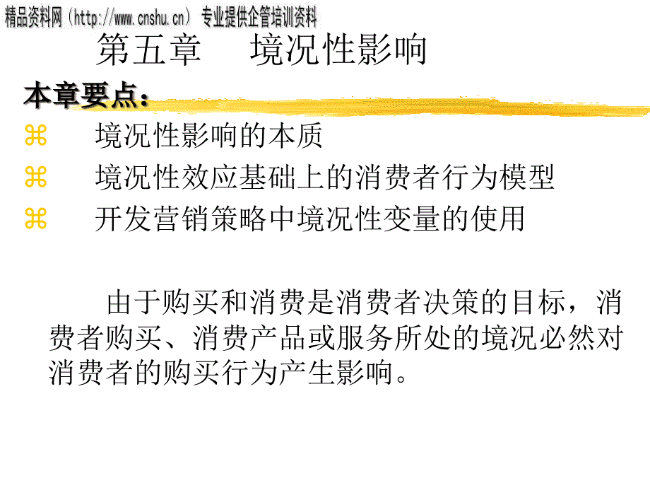 {消费者行为分析}消费者决策之境况性影响_第1页