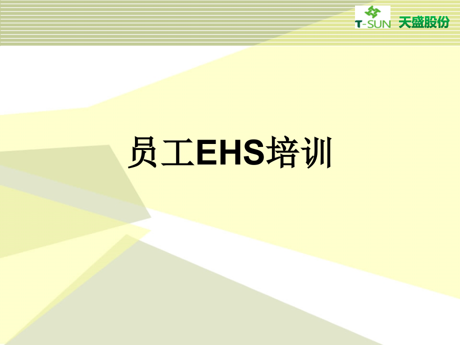 {企业通用培训}员工EHS培训TS2017_第1页