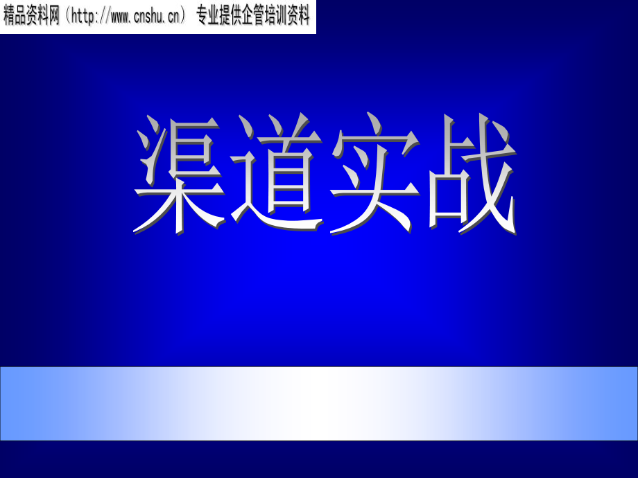 {渠道管理}渠道实战PPT82页_第1页