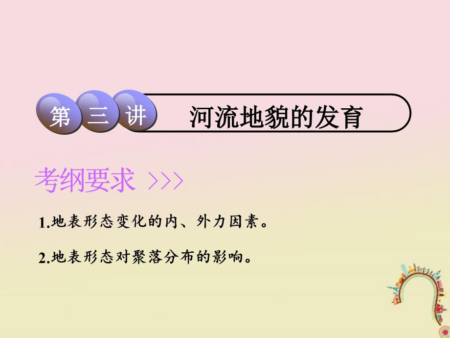 高考地理一轮复习第四章地表形态塑造第三讲河流地貌的发育课件_第1页