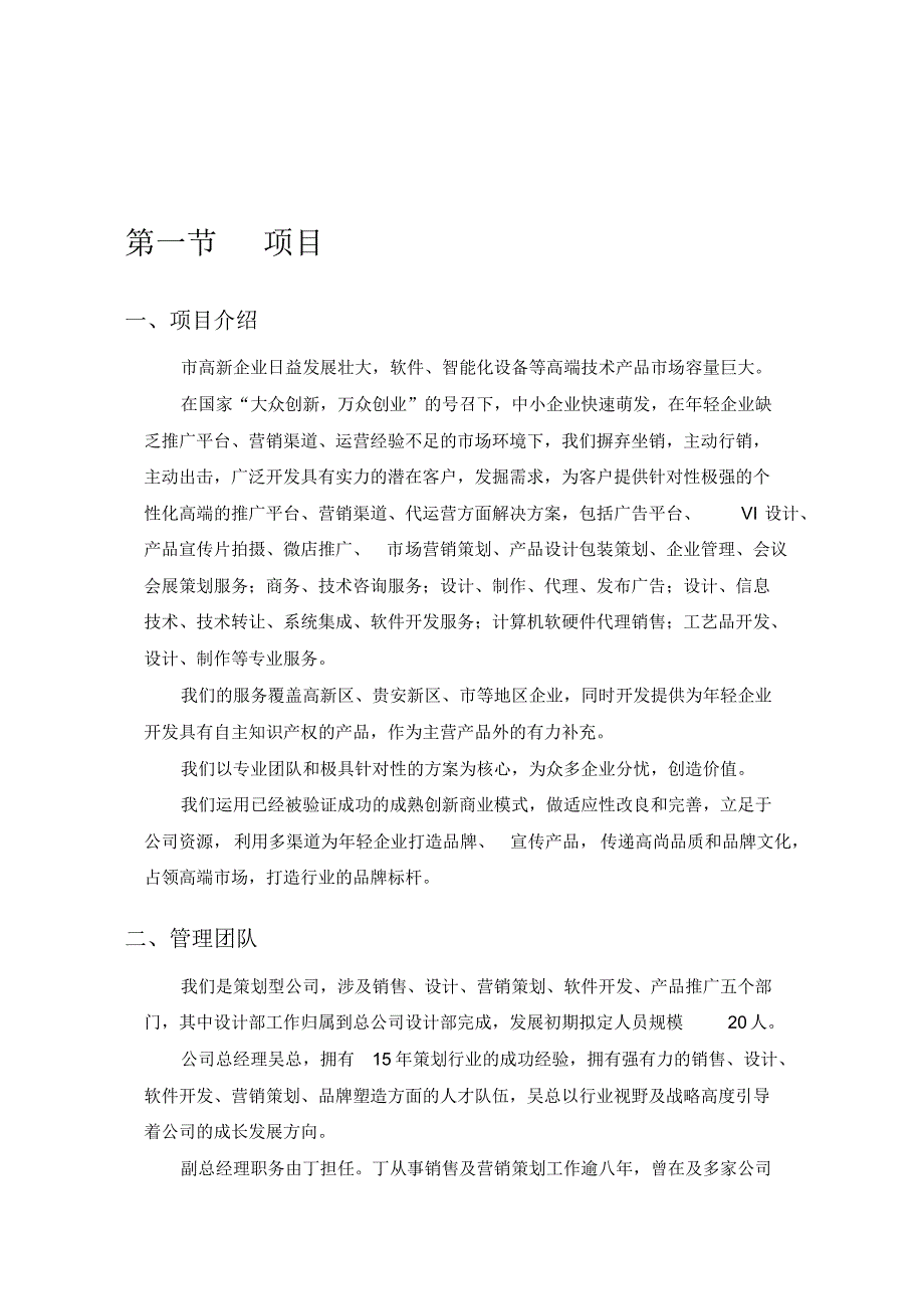 新公司运营计划书[整理]_第2页