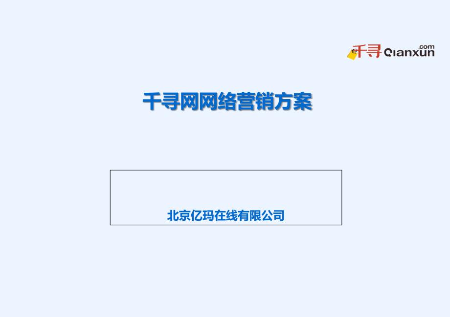 {营销方案}某公司网络营销方案_第1页