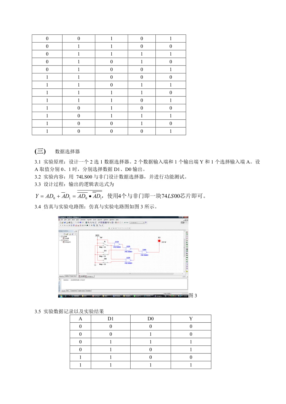组合逻辑电路实验报告02415_第3页