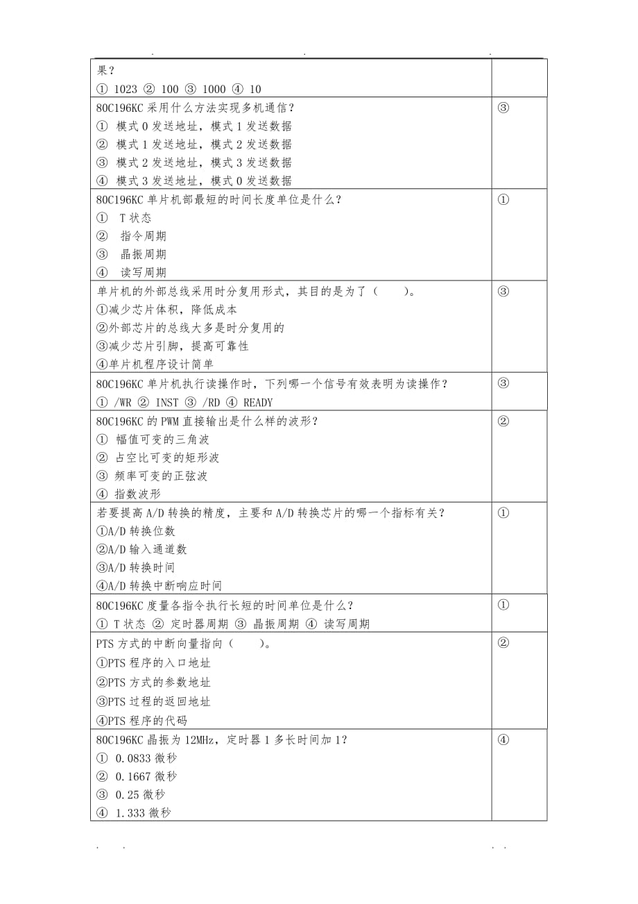 单片机原理与应用复习思考题2014.06_第2页