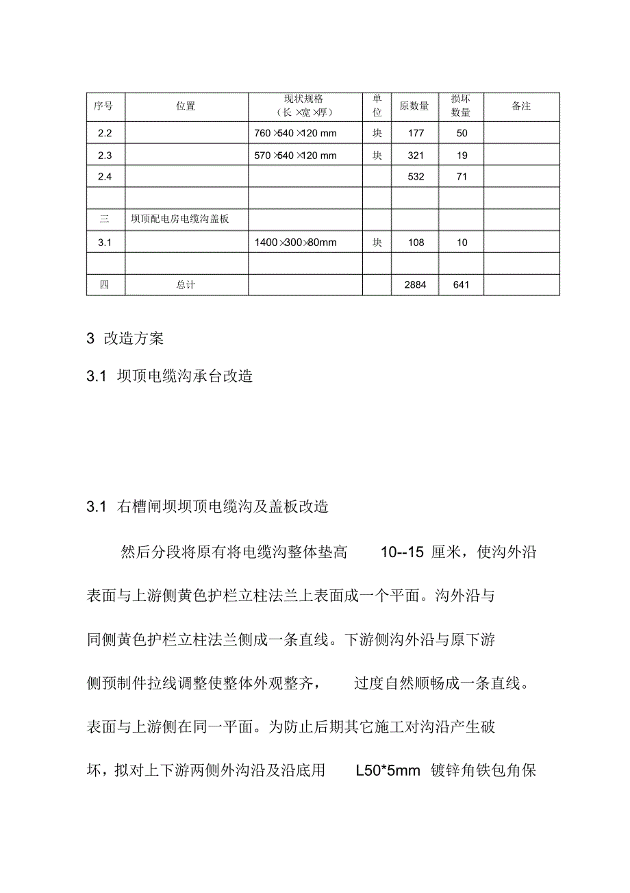 水电站电缆沟盖板清理方案[学习]_第3页