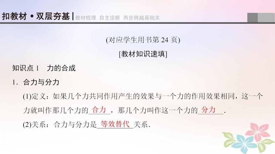 高考物理一轮复习第2章相互作用第2节力的合成与分解课件新人教版_第3页