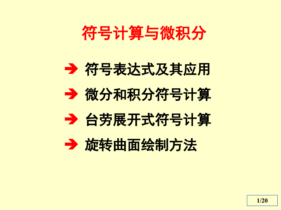 清华数学实验第三章符号计算与微积分教学讲义_第1页