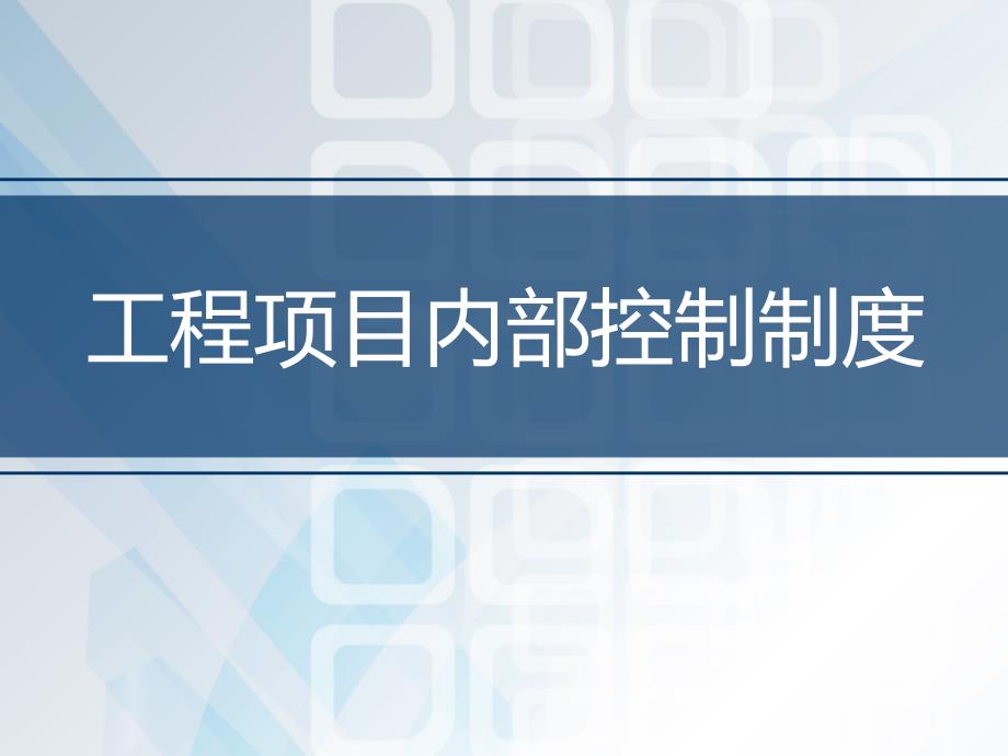 {财务管理内部控制}工程项目内部控制_第1页