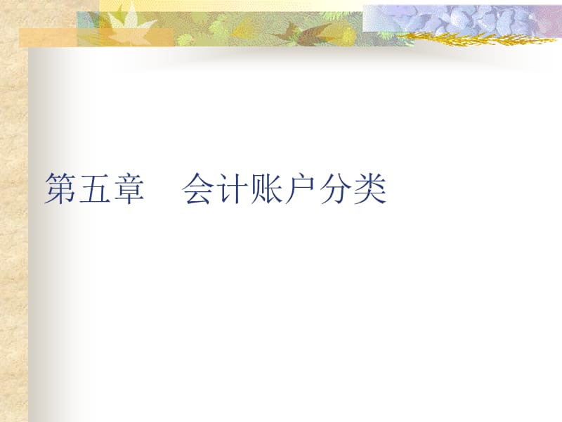 {财务管理财务会计}会计学原理会计账户分类_第1页