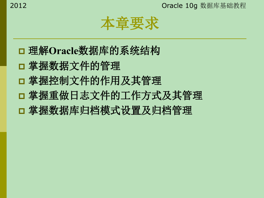 {管理信息化ORACLE}Oracle10g数据库基础讲义某某某)第06章物理存储结构_第3页