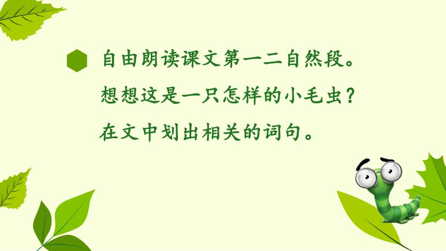 部编版小学二年级（下册）《小毛虫》语文教材同步课件._第4页