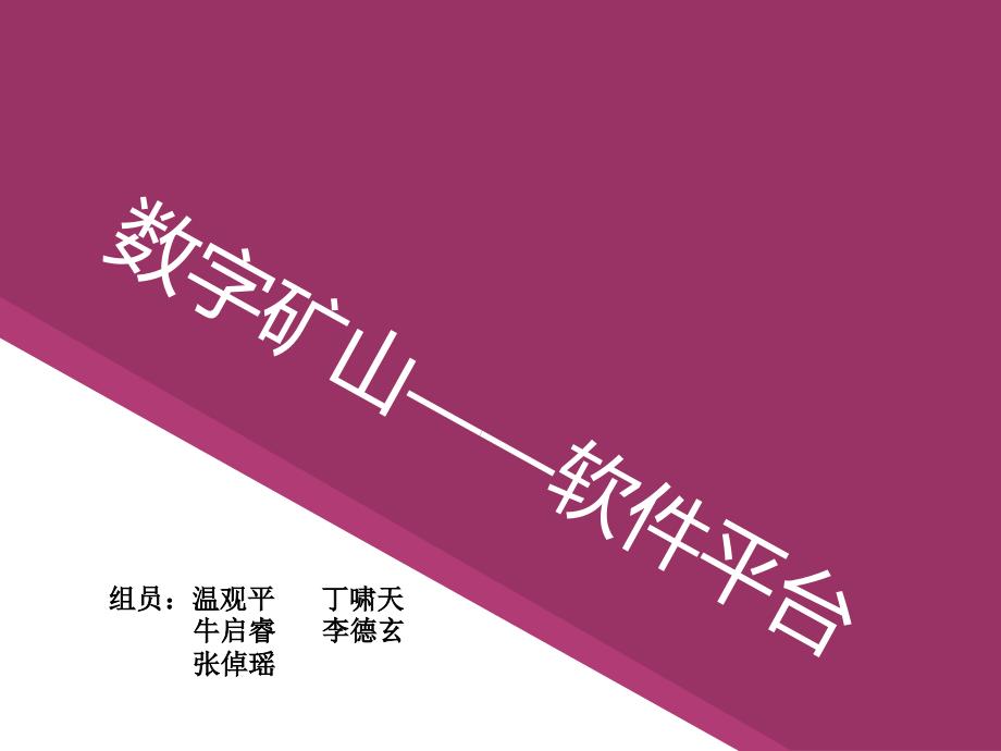 数字矿山——矿山软件教学幻灯片_第1页