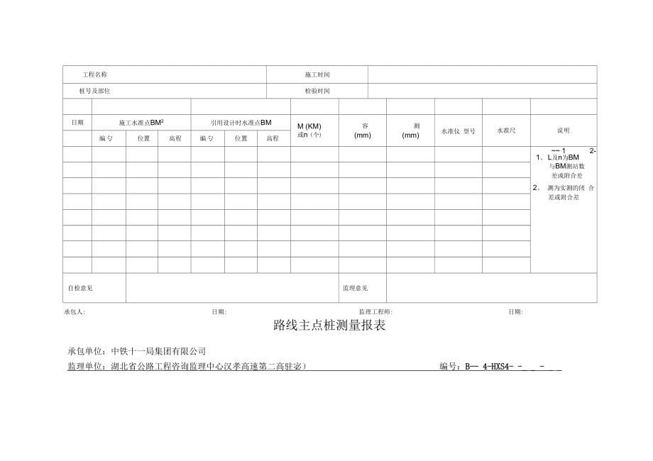 公路工程施工用表B表_第5页