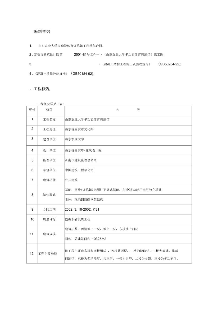 体育训练场混凝土施工方案_第2页