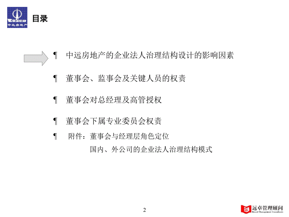 {公司治理}某房地产开发公司法人治理结构建议ppt49页_第2页