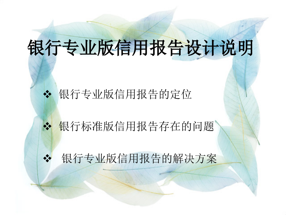 {财务管理信用管理}银行专业版信用报告培训讲义_第3页