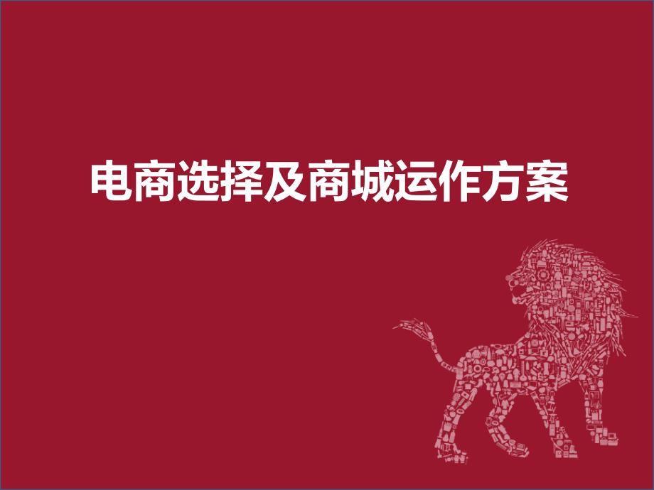 {管理信息化电子商务}电商选择及商城运作方案_第1页