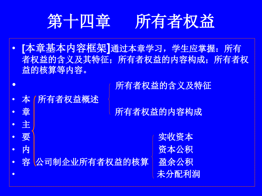 第十四章 所有者权益(修改)培训教材_第1页