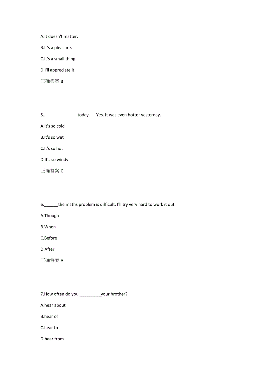 北师19春《大学英语（四）》在线考核试题1答案_第2页